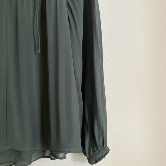 H&M Pleated Blouse Turquoise - Picture 4 of 4